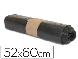 Rollo 20 bolsas basura negras 80µ 52x60cm. 20l.